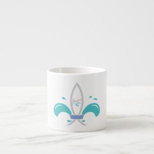 Taza De Espresso Pez Jesús Flor De Lis
