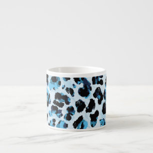 Taza De Espresso Piel leopardo Cheetah: tinte vinícola acuarela