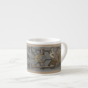 Taza De Espresso Piezas del violoncelo como elementos