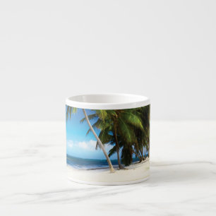 Taza De Espresso Pilar de tiro de playa exótica
