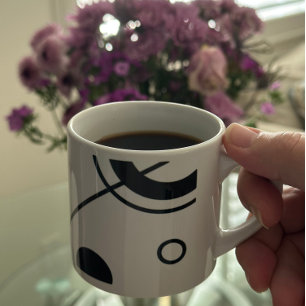 Taza De Espresso Pinceladas de Arte Abstracto