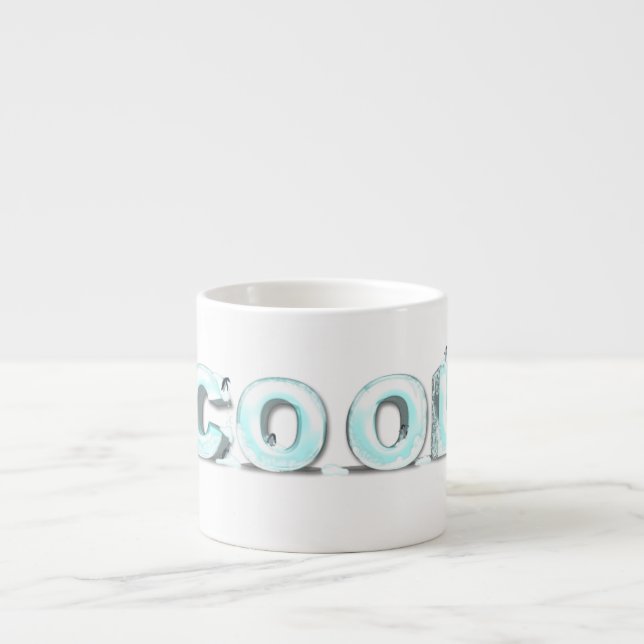 Taza De Espresso Pingüinos Cool (Frente)