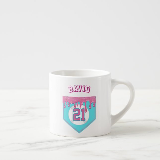 Taza De Espresso Pink Baseball Drip (Derecha)