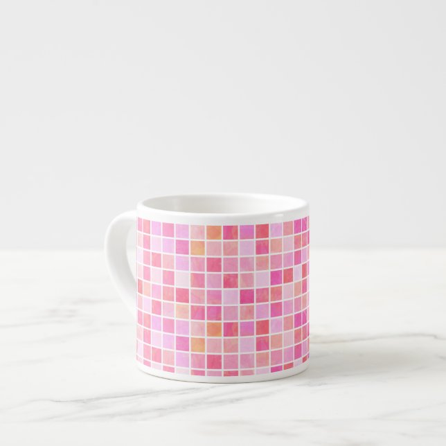 Taza De Espresso Pink Tiles Espresso Cup (Izquierda)