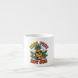 Taza De Espresso Pino Genial Sol Caluroso Vibraciones Veraniegas de