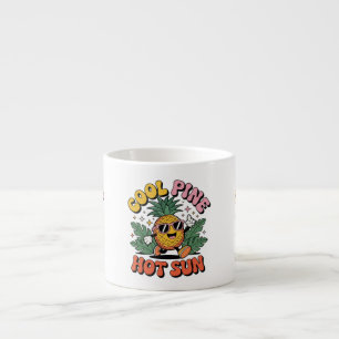 Taza De Espresso Pino Genial Sol Caluroso Vibraciones Veraniegas de