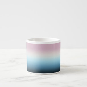 Taza De Espresso Pinta rosa y azul gradiente negro Rosa Ombre