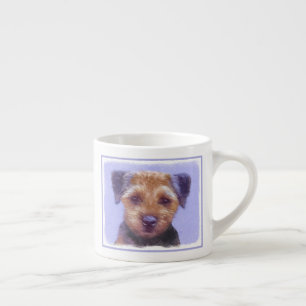 Taza De Espresso Pintado de la frontera del territorio - Arte de pe