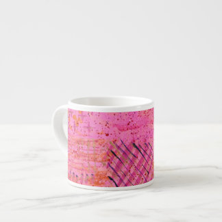 Taza De Espresso Pintura abstracta púrpura rosa
