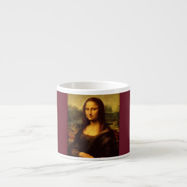Taza De Espresso Pintura Bella Artes Leonardo Da Vinci Mona Lisa (Frente)