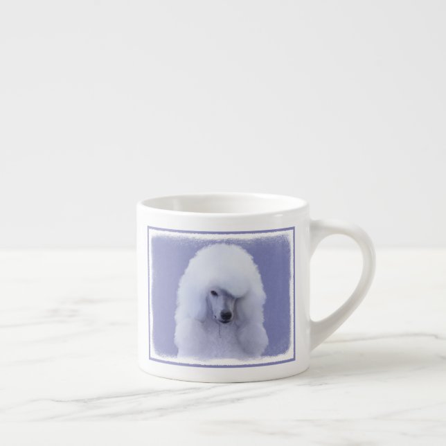 Taza De Espresso Pintura blanca de canapé estándar - Arte de perro  (Derecha)
