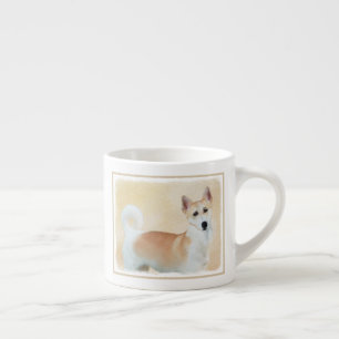 Taza De Espresso Pintura canaense de perro - Arte original de perro
