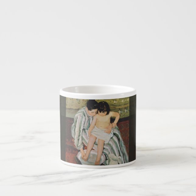 Taza De Espresso Pintura de baño de Mary Cassatt (Frente)