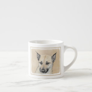 Taza De Espresso Pintura de Chinook (Orejas puntiagudas) - Arte Per