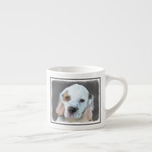 Taza De Espresso Pintura de Clumber Spaniel - Arte de Perro Origina