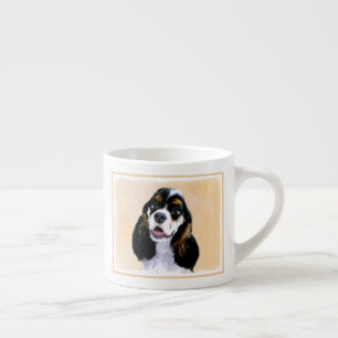 Taza De Espresso Pintura de Cocker Spaniel (Parti) - Arte Perro Ori