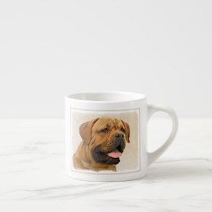Taza De Espresso Pintura de Dogue de Burdeos - Arte de perro origin