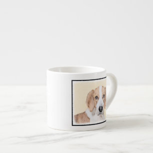 Taza De Espresso Pintura de Foxhound estadounidense - Arte de Perro