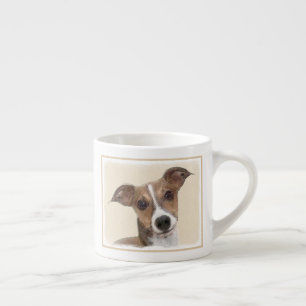 Taza De Espresso Pintura de Greyhound italiana - Arte Perro Origina