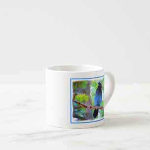 Taza De Espresso Pintura de Jay de Steller - Arte de pájaro origina