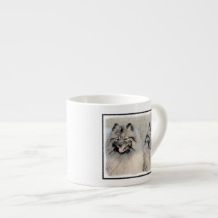 Taza De Espresso Pintura de los hermanos Keeshond - Arte original d