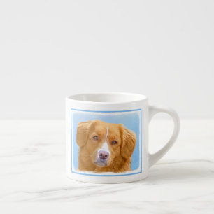 Taza De Espresso Pintura de perro de la recuperación del pato de Nu