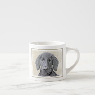 Taza De Espresso Pintura de recuperación plana - Arte de perro orig