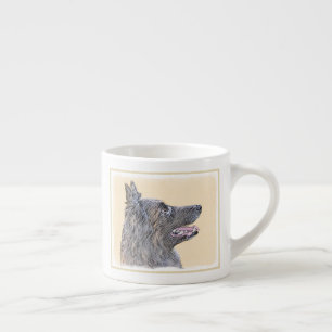 Taza De Espresso Pintura de Tervuren belga - Arte de perro original