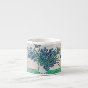 Taza De Espresso Pintura de Van Gogh Jarrón de Iris Impresionismo