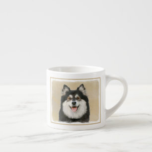 Taza De Espresso Pintura finlandesa de Lapphund - Arte de Perro ori