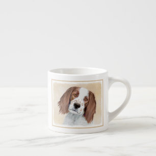 Taza De Espresso Pintura irlandesa de estilo rojo y blanco - Arte o