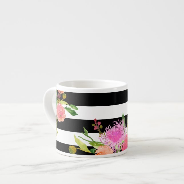 Taza De Espresso PixDezines floral/acuarela/ranunculus (Izquierda)