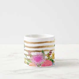 Taza De Espresso PixDezines floral/acuarela/ranunculus