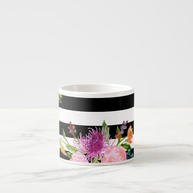 Taza De Espresso PixDezines floral/acuarela/ranunculus (Frente)