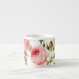 Taza De Espresso PixDezines Vintage Rosa Centifolia/Redoute