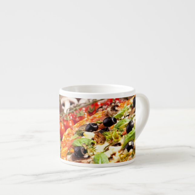 Taza De Espresso Pizza italiana fresca (Derecha)