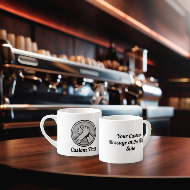 Taza De Espresso Plata de lucha de brazos (Subido por el creador)