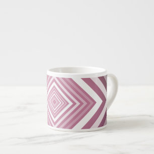 Taza De Espresso Plazas modernas de degradado rosa y blanco