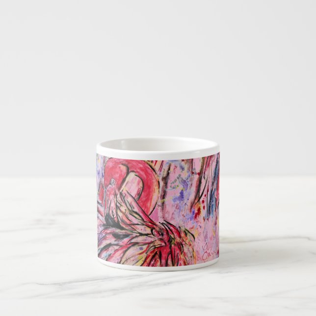 Taza De Espresso Plumes au rose (Frente)
