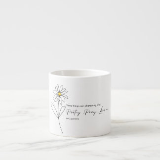 Taza De Espresso Poetry Daisy Flower Mug
