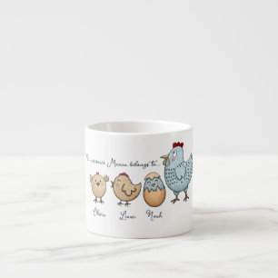 Taza De Espresso Pollitos de Mamá Personalizados – Nombres Personal