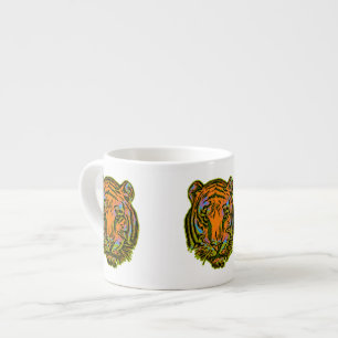 Taza De Espresso Pop Art TIGER HEAD + tu trasero. e ideas