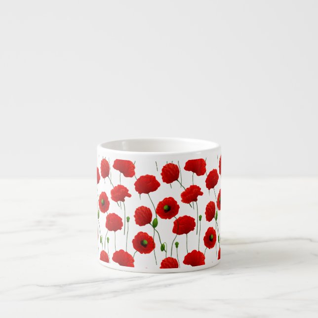 Taza De Espresso Poppies (Frente)