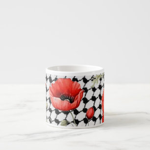 Taza De Espresso Poppy con Hattah Expresso Mug Palestino