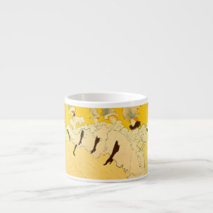 Taza De Espresso Póster de la chica bailando amarilla de Toulouse L