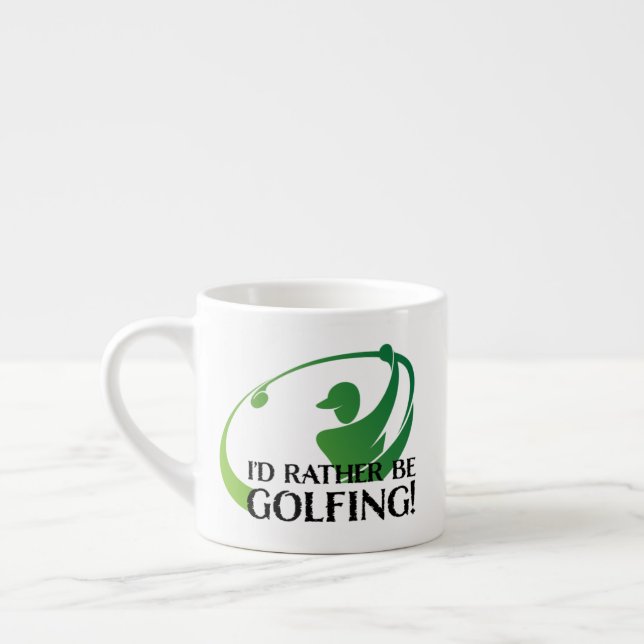 Taza De Espresso Prefiero ser golfistas Golf Cita Moderna (Izquierda)