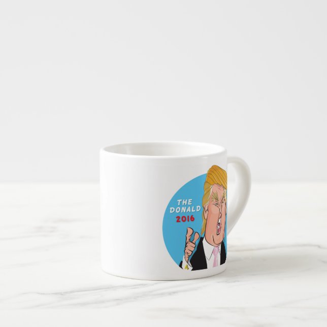 Taza De Espresso Presidente 2016 caricatura de Donald Trump (Derecha)