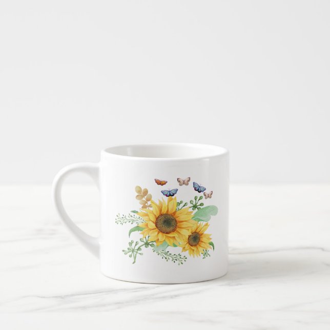 Taza De Espresso primavera de girasol (Izquierda)