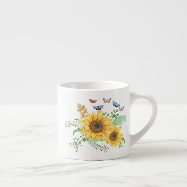 Taza De Espresso primavera de girasol (Derecha)