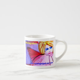 Taza De Espresso ...primer ángel...arte de Jutta Gabriel...